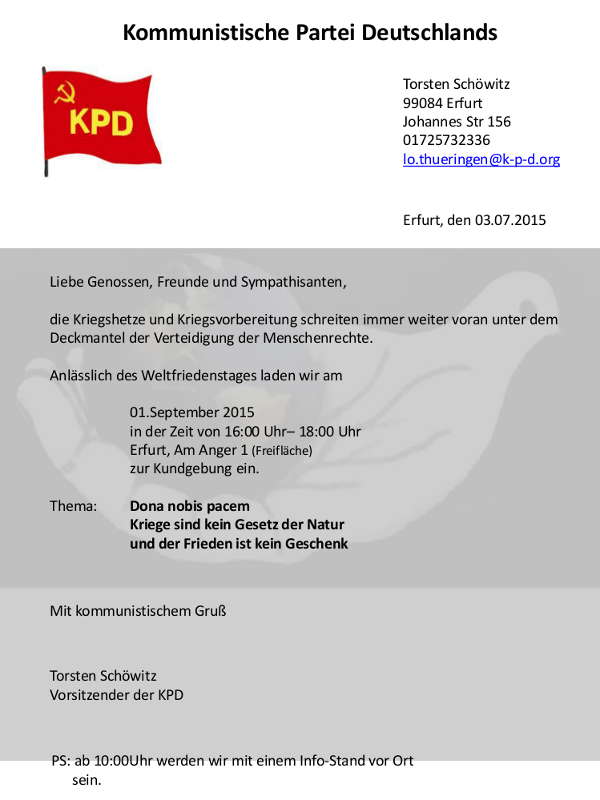 Weltfriedenstag